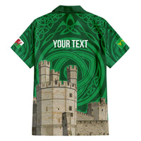 Personalized Caernarfonshire Wales Hawaiian Shirt Caernarfon Castle and Emblem Celtic Style - Wonder Print Shop