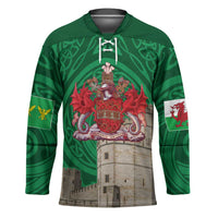 Personalized Caernarfonshire Wales Hockey Jersey Caernarfon Castle and Emblem Celtic Style - Wonder Print Shop