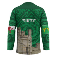 Personalized Caernarfonshire Wales Hockey Jersey Caernarfon Castle and Emblem Celtic Style - Wonder Print Shop