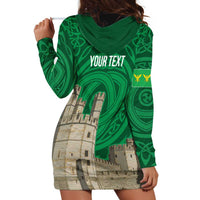 Personalized Caernarfonshire Wales Hoodie Dress Caernarfon Castle and Emblem Celtic Style - Wonder Print Shop