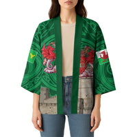 Personalized Caernarfonshire Wales Kimono Caernarfon Castle and Emblem Celtic Style - Wonder Print Shop