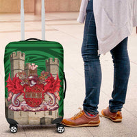 Personalized Caernarfonshire Wales Luggage Cover Caernarfon Castle and Emblem Celtic Style - Wonder Print Shop