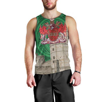 Personalized Caernarfonshire Wales Men Tank Top Caernarfon Castle and Emblem Celtic Style - Wonder Print Shop