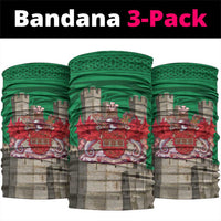 Personalized Caernarfonshire Wales Neck Gaiter Caernarfon Castle and Emblem Celtic Style - Wonder Print Shop