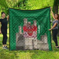 Personalized Caernarfonshire Wales Quilt Caernarfon Castle and Emblem Celtic Style - Wonder Print Shop