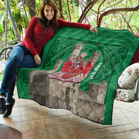 Personalized Caernarfonshire Wales Quilt Caernarfon Castle and Emblem Celtic Style - Wonder Print Shop