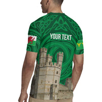 Personalized Caernarfonshire Wales Rugby Jersey Caernarfon Castle and Emblem Celtic Style - Wonder Print Shop