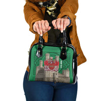 Personalized Caernarfonshire Wales Shoulder Handbag Caernarfon Castle and Emblem Celtic Style - Wonder Print Shop