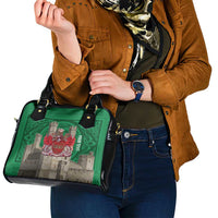 Personalized Caernarfonshire Wales Shoulder Handbag Caernarfon Castle and Emblem Celtic Style - Wonder Print Shop