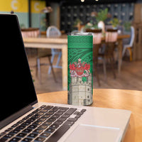 Personalized Caernarfonshire Wales Skinny Tumbler Caernarfon Castle and Emblem Celtic Style - Wonder Print Shop