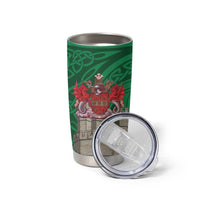 Personalized Caernarfonshire Wales Tumbler Cup Caernarfon Castle and Emblem Celtic Style - Wonder Print Shop