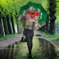 Personalized Caernarfonshire Wales Umbrella Caernarfon Castle and Emblem Celtic Style - Wonder Print Shop