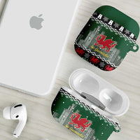 Caernarfonshire Wales Christmas AirPods Case Caernarfon Castle Red Dragon - Wonder Print Shop