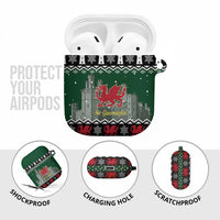 Caernarfonshire Wales Christmas AirPods Case Caernarfon Castle Red Dragon - Wonder Print Shop