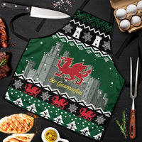 Caernarfonshire Wales Christmas Apron Caernarfon Castle Red Dragon - Wonder Print Shop