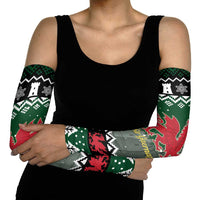 Caernarfonshire Wales Christmas Arm Sleeves Caernarfon Castle Red Dragon - Wonder Print Shop
