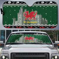 Caernarfonshire Wales Christmas Auto Sun Shade Caernarfon Castle Red Dragon - Wonder Print Shop