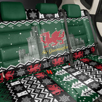 Caernarfonshire Wales Christmas Back Car Seat Cover Caernarfon Castle Red Dragon - Wonder Print Shop