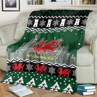 Caernarfonshire Wales Christmas Blanket Caernarfon Castle Red Dragon - Wonder Print Shop