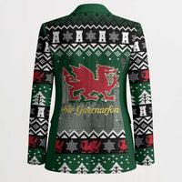 Caernarfonshire Wales Christmas Blazer Caernarfon Castle Red Dragon - Wonder Print Shop