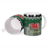 Caernarfonshire Wales Christmas Ceramic Mug Caernarfon Castle Red Dragon - Wonder Print Shop