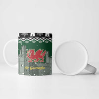 Caernarfonshire Wales Christmas Ceramic Mug Caernarfon Castle Red Dragon - Wonder Print Shop