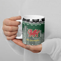 Caernarfonshire Wales Christmas Ceramic Mug Caernarfon Castle Red Dragon - Wonder Print Shop
