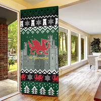 Caernarfonshire Wales Christmas Door Cover Caernarfon Castle Red Dragon - Wonder Print Shop