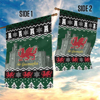 Caernarfonshire Wales Christmas Garden Flag Caernarfon Castle Red Dragon - Wonder Print Shop