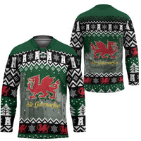 Caernarfonshire Wales Christmas Hockey Jersey Caernarfon Castle Red Dragon - Wonder Print Shop