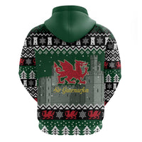 Caernarfonshire Wales Christmas Hoodie Caernarfon Castle Red Dragon - Wonder Print Shop