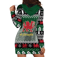 Caernarfonshire Wales Christmas Hoodie Dress Caernarfon Castle Red Dragon - Wonder Print Shop