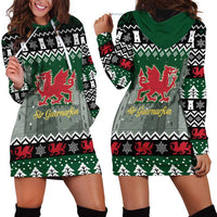Caernarfonshire Wales Christmas Hoodie Dress Caernarfon Castle Red Dragon - Wonder Print Shop