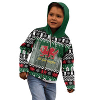 Caernarfonshire Wales Christmas Kid Hoodie Caernarfon Castle Red Dragon - Wonder Print Shop