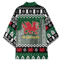 Caernarfonshire Wales Christmas Kimono Caernarfon Castle Red Dragon - Wonder Print Shop