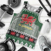 Caernarfonshire Wales Christmas Men Tank Top Caernarfon Castle Red Dragon - Wonder Print Shop