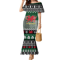 Caernarfonshire Wales Christmas Mermaid Dress Caernarfon Castle Red Dragon - Wonder Print Shop