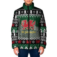 Caernarfonshire Wales Christmas Padded Jacket Caernarfon Castle Red Dragon - Wonder Print Shop