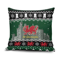 Caernarfonshire Wales Christmas Pillow Cover Caernarfon Castle Red Dragon - Wonder Print Shop
