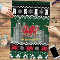 Caernarfonshire Wales Christmas Puzzle Caernarfon Castle Red Dragon - Wonder Print Shop