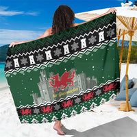 Caernarfonshire Wales Christmas Sarong Caernarfon Castle Red Dragon - Wonder Print Shop