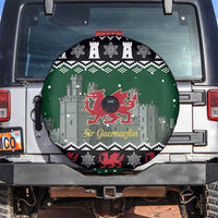 Caernarfonshire Wales Christmas Spare Tire Cover Caernarfon Castle Red Dragon - Wonder Print Shop