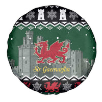 Caernarfonshire Wales Christmas Spare Tire Cover Caernarfon Castle Red Dragon - Wonder Print Shop