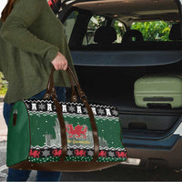 Caernarfonshire Wales Christmas Travel Bag Caernarfon Castle Red Dragon - Wonder Print Shop