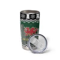 Caernarfonshire Wales Christmas Tumbler Cup Caernarfon Castle Red Dragon - Wonder Print Shop