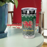Caernarfonshire Wales Christmas Tumbler Cup Caernarfon Castle Red Dragon - Wonder Print Shop