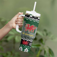 Caernarfonshire Wales Christmas Tumbler With Handle Caernarfon Castle Red Dragon - Wonder Print Shop