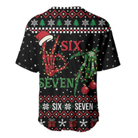Funny Six Seven Skeleton Hand Baseball Jersey Meme Gen Alpha Slang - Wonder Print Shop