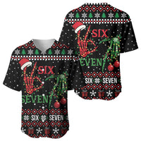 Funny Six Seven Skeleton Hand Baseball Jersey Meme Gen Alpha Slang - Wonder Print Shop