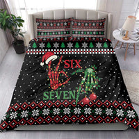 Funny Six Seven Skeleton Hand Bedding Set Meme Gen Alpha Slang - Wonder Print Shop